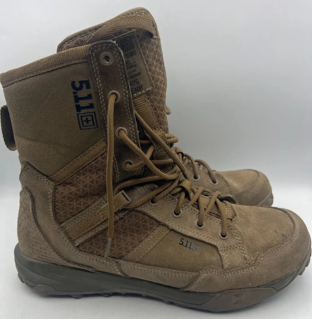 5.11 Tactical A/T 8 Boots Mens 11 Dark Coyote Brown Military Combat Hiking
